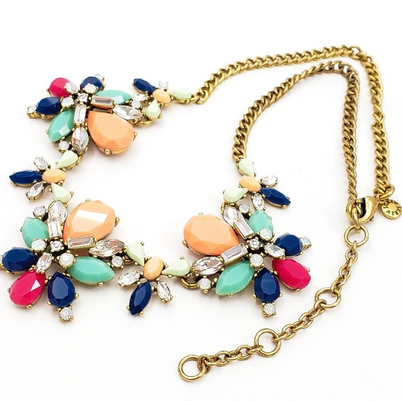J. Crew Statement Necklace Pop Colors - Picture 2 of 8